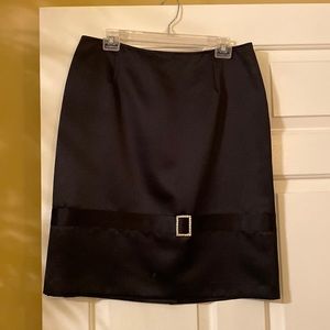 Black satin skirt 12